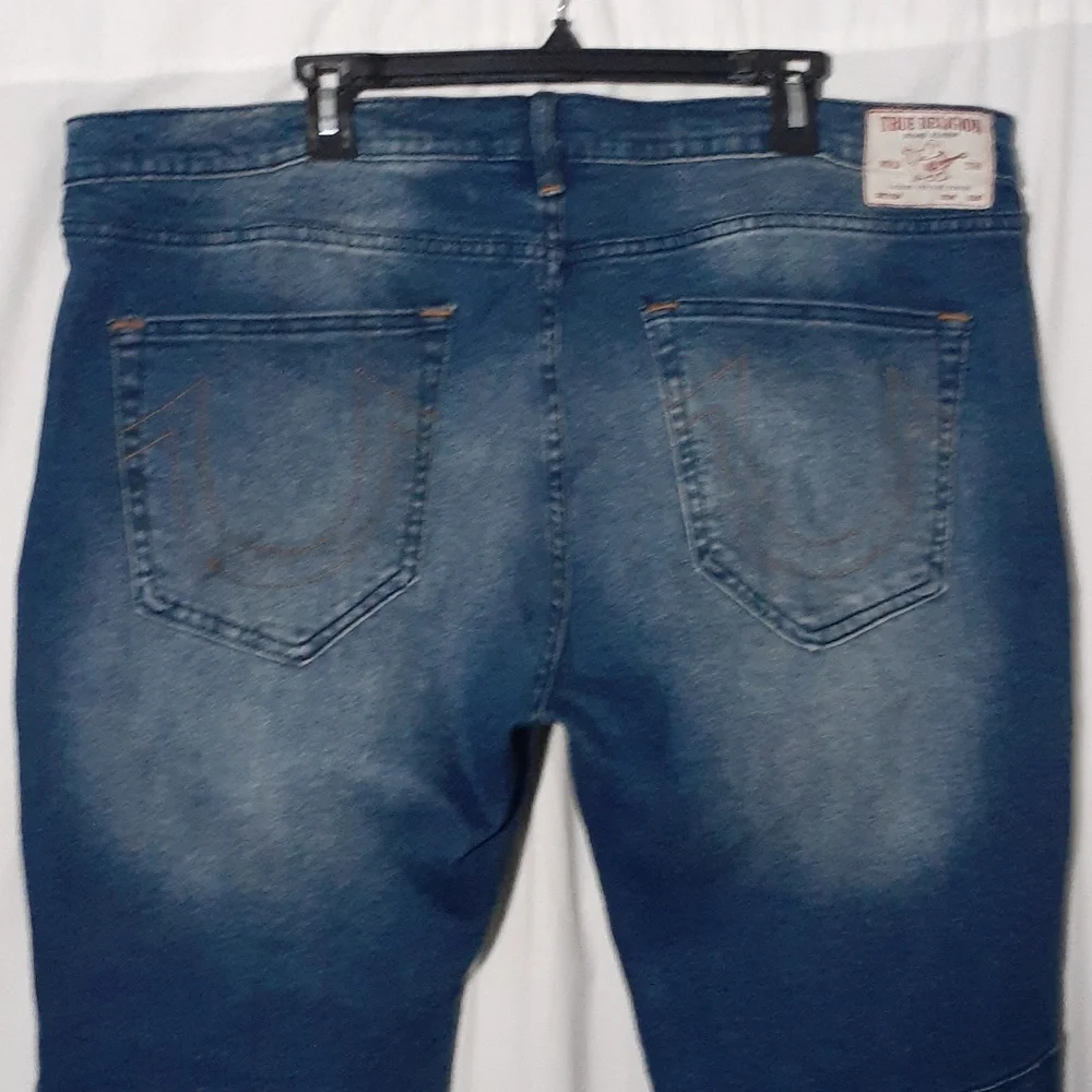 True Religion Jeans Men Size 40 Rocco Relaxed Skinny Denim Grunge Street…